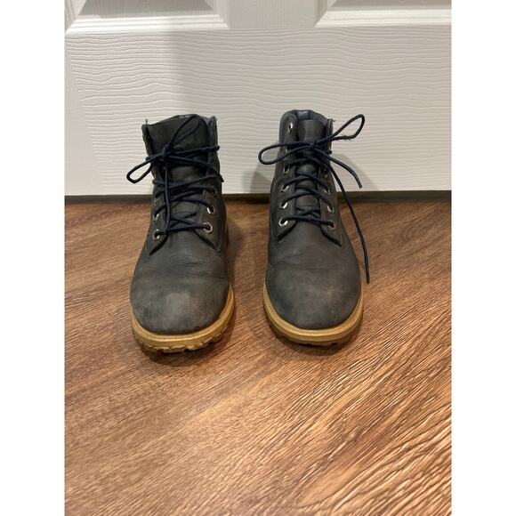 Timberland Premium 6-Inch Boots in Navy Leather EU 37 US 4.5 - Picture 6 of 12